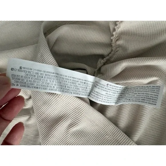 Forever 21 Women Size Small Ribbed Long Sleeve Top Beige Ruched Side Mock Neck - Picture 12 of 15